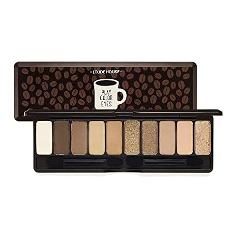 ETUDE HOUSE Play Color Eyes #In the Cafe | Vivid 10 Color Eye Shadow Palette with Soft Texture and Coffee-Like Shades for Various Eye Makeup | Kbeauty