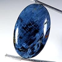 23.40Cts. 100% Natural Blue Pietersite Oval Cabochon Loose Gemstone 22mmX35mmX04mm