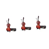 ERINGOGO 3pcs Office Decore The Office Decor Mini Violin Model Musical Instrument Decoration Violin Music Instrument Violin Ornament Home Adornment Desktop Decoration Wooden Props Gift