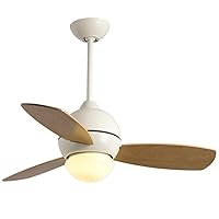 Ceiling Fan with Lights,Ceiling Lamp with Fan Modern Color Kid Room Bedroom Living Room Art Fan Lamp Colorful Lamp Deco Fan Lights Led Chandelier Fandelier/White/36In