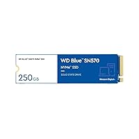 Western Digital 250GB WD Blue SN570 NVMe Internal Solid State Drive SSD - Gen3 x4 PCIe 8Gb/s, M.2 2280, Up to 3,300 MB/s - WDS250G3B0C