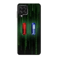 R3816 Red Pill Blue Pill Capsule Case Cover for Samsung Galaxy A22 4G