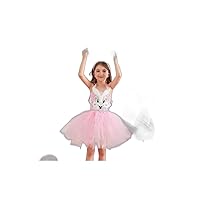 Kids Girls' Dress Cartoon Rabbit Sleeveless Performance Active Fashion Cotton Knee-Length