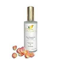 Organic Rose Water Face Toner for All Skin Types | Damask Rose Water Mist Toner that Tightens and Hydrates | Vegan & Toxic free Skincare - 4oz