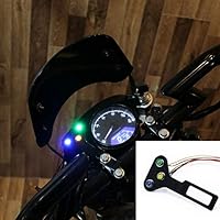 Motorcycle Riser Mount Hight Beam Neutral Turn Signal Dash Light Assembly Custom