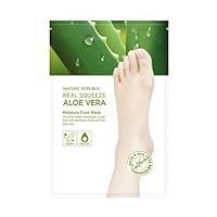 Real Squeeze Moisture Aloe Vera Foot Pack 10 Pair Set