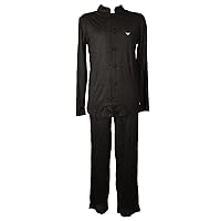 Emporio Armani men's pajamas summer cotton trousers with side pockets and drawstring open jacket article 111450 5P586