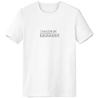 Quote I Major in Geography T-Shirt Workwear Pocket Short Sleeve Sport Clothing