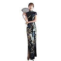 Long Performance Catwalk Cheongsam Young Girl 2024 New Chinese Style Improved Retro Qipao Elegant Wedding Dresses for Women