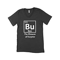 The Element of Surprise Unisex Jersey V-Neck T-Shirt Black, White