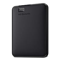 WD 1TB Elements Portable HDD, External Hard Drive, USB 3.0 for PC & Mac, Plug and Play Ready - WDBUZG0010BBK-WESN, Black