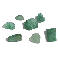 GEMHUB Green Emerald 31.50 Ct Healing Crystal Loose Stones Lot of 7 Pcs Gemstone