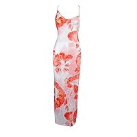 Jolin Tie Dyed Print Sexy Slip Dress