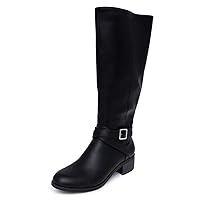 Nautica Women's Knee High Boots, Stylish Tall Shaft Wide Riding Fashion Dress Side Zipper Booties for Fall & Winter – Comfortable and Easy to Wear
