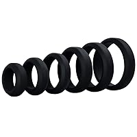Penis Ring with 6 Different Sizes, Silicone Cock Rings Adult Sex Toys for Men or Couple