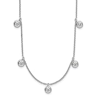 1.50ct. Diamonds 18k White Gold Hanging Diamond Stations Necklace