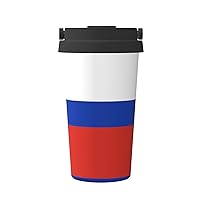 Russian Flag Print Thermal Coffee Tumbler Stainless Steel Reusable Coffee Mug,Gift For Men Women