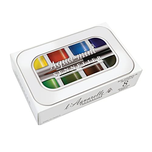  Sennelier French Artists Watercolor Travel Set, 12 Count (Pack  of 1), Multicolor