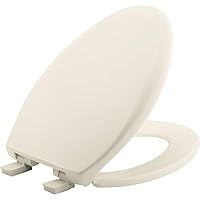 MAYFAIR 187SLOW 346 Affinity Slow Close Removable Plastic Toilet Seat that will Never Loosen, Providing the Perfect Fit, ELONGATED, Long Lasting Solid Plastic, Biscuit