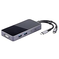 9 in 1 USB C Hub Type-C Docking Station with Ethernet 8K 4K VGA 3.5mm Audio USB 3.0 Type