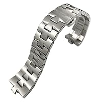 for VACHERON CONSTANTIN Strap Overseas Quick Release Connection Solid Stainless Steel Bracelet Watch Band (Color : Silver, Size : 24x8mm)