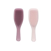 Tangle Teezer: The Ultimate Detangler Plant Brush Duo | Dry and Wet Brush Detangler for All Hair Types, Earthy Purple and Marshmallow Pink