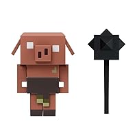 Mattel Minecraft Legends 3.25-inch Action Figures with Attack Action and Accessory, Collectible Toys (Piglin Runt)