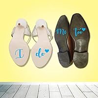 CLIFFBENNETT Bride Groom Shoe Decals for Your Wedding Day. I do Me Too Shoe Stickers. These Look Cute in Wedding Photos. Wedding Day Decals