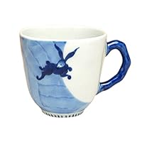 有田焼やきもの市場 Mug Ceramic Coffee Japanese Arita Imari ware Made in Japan Porcelain Nagomi getto Rabbit Blue