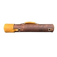 Hoi An Soul Leather - Leather Document Tube - Real Leather - 100% Handmade - 21.6