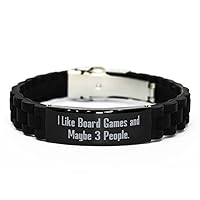 Useful Board Games Gifts, I Like Board Games and Maybe 3 People, Board Games Black Glidelock Clasp Bracelet from