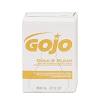 GOJO 912712CT Gold & Klean Lotion Soap Bag-in-Box Dispenser Refill Floral Balsam 800mL