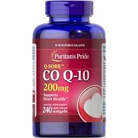 Puri-tans Pride CoQ10 200mg - 240 Softgels, Empowering Your Well-Being with Enhanced Energy, Vitality, Superior Antioxidant