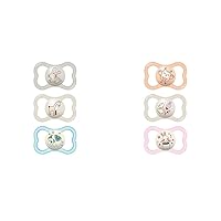 MAM Air Day & Night Baby Pacifiers, Glow in The Dark, 3 & 6 Packs, for Sensitive Skin, 6-16 Months