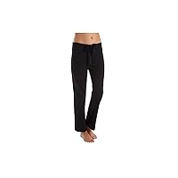Cottonique Women's Latex-Free Drawstring Lounge Pants Made from 100% Organic Cotton (Black)