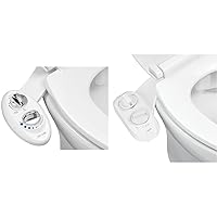 LUXE Bidet NEO 120 - Self-Cleaning Nozzle, Fresh Water Non-Electric Bidet Attachment for Toilet Seat & NEO 185 Plus-Only Patented Bidet Attachment for Toilet Seat,Innovative Hinges to Clean
