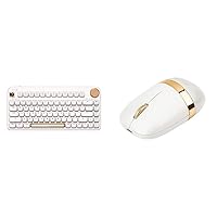 Azio IZO Wireless BT5/USB PC & Mac Mechanical Keyboard (White Blossom) and Bluetooth Mouse Bundle
