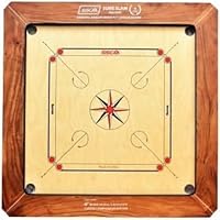 SISCAA Carrom Board Bulldog Carrom Indoor Family Game Bulldog Board Approved by International Carrom Federation Scratch & Water Resistant (24mm)