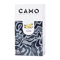 Afghan Hemp - Natural Leaf Wraps - Camo - Sealed Box - Various Flavors - 125 (25 x 5) Leaf Wraps per Box - (Vanilla)