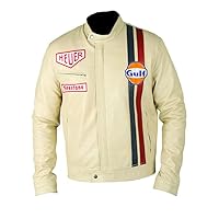 Men, Women Multicolor Event and Party Sheepskin Leather White Jacket