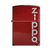 Zippo Custom Lighter Design Vertical on Candy Apple Red Windproof Collectible - Cool Cigarette Lighter Case Made in USA Limited Edition & Rare