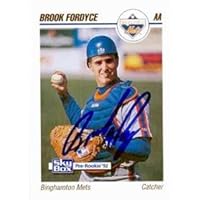 Brook Fordyce autographed baseball card (New York Mets) 1992 Skybox #24 - Autographed Baseball Cards