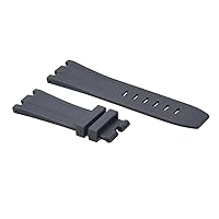 Ewatchparts 28MM RUBBER BAND STRAP COMPATIBLE WITH 42MM AUDEMARS PIGUET ROYAL OAK OFFSHORE WATCH GRAY