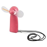 USB Portable Handheld Fan Portable Handheld Cooling Fan Colorful Led Small Light Power with Strap, vertice