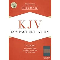 KJV Compact Ultrathin Bible, Blue/Taupe LeatherTouch KJV Compact Ultrathin Bible, Blue/Taupe LeatherTouch Imitation Leather