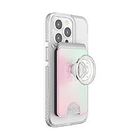 PopSockets Phone Wallet with Expanding Grip, Phone Card Holder, Wireless Charging Compatible, Wallet Compatible with MagSafe - Mermaid Pink