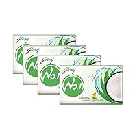 No.1 Coconut and Neem Soap - 100 grams (3.5 oz) pack - with natural oils - Pack of 4