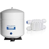 APEC Water Systems Tank-4 4 Gallon Residential Pre-Pressurized Reverse Osmosis Water Storage Tank & Auto Shut Off Valve Replacement Part (ASO)