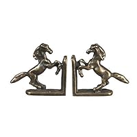 Melody Jane Dollhouse Horse Bookends Antique Brass Miniature Study Accessory