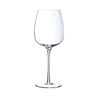 Villeneuve Bordeaux Crystal Wine Glass for Food and Hospitality, Set of 12, 24.5 Ounce